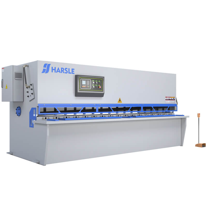 Máquina cizalla hidráulica QC12K NC con viga oscilante con E21S